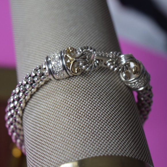 Silver & Gold Diamond Bracelet